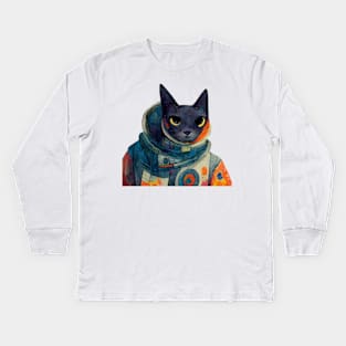 Astro Cat Kids Long Sleeve T-Shirt